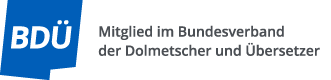 Mitglied im BDÜ Bundesverband der Dolmetscher und Übersetzer